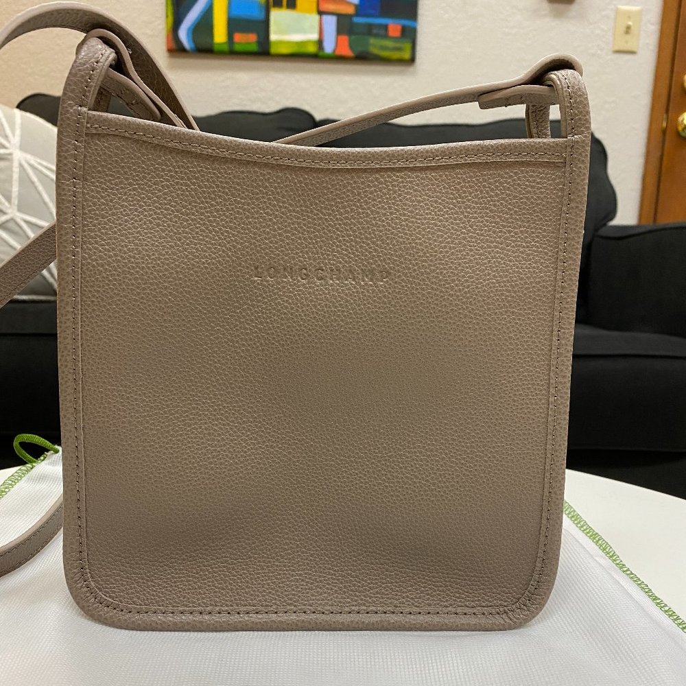 Longchamp Le Foulonne Small Crossbody Bag - Taupe (Turtle Dove)